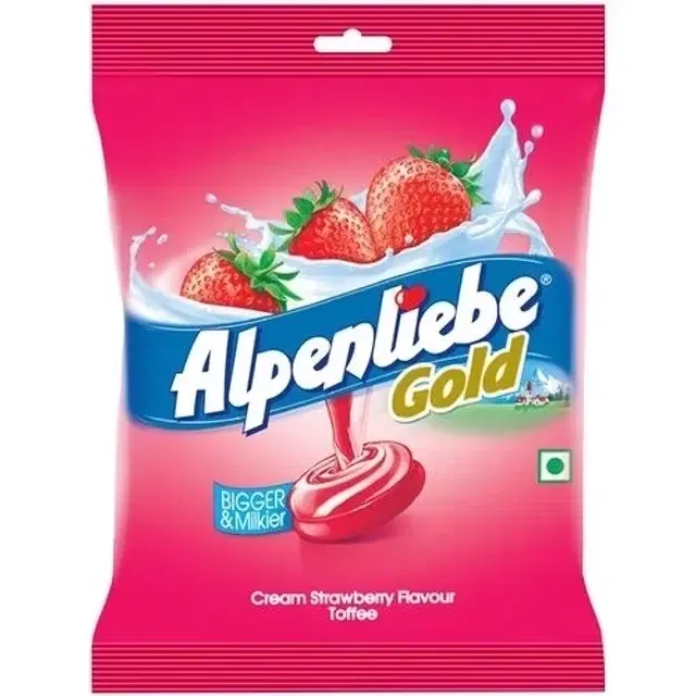 Alpenliebe Gold Cream Strawberry Candy 313.5 g (Pouch)