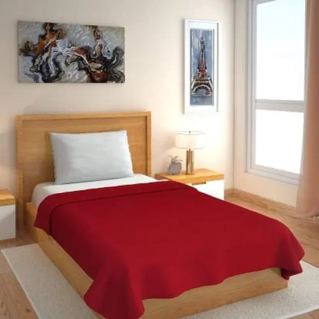 Fleece Blanket, Red, 60x90 Inches