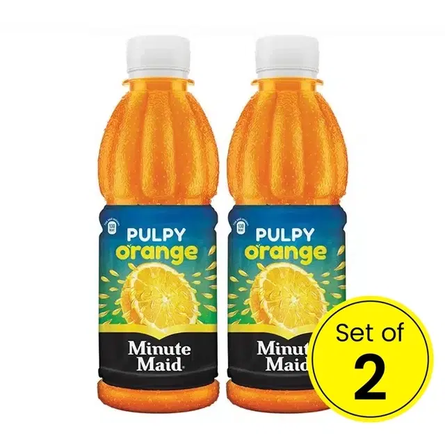 Minute Maid Pulpy Orange 2X200 ml (Pack of 2)