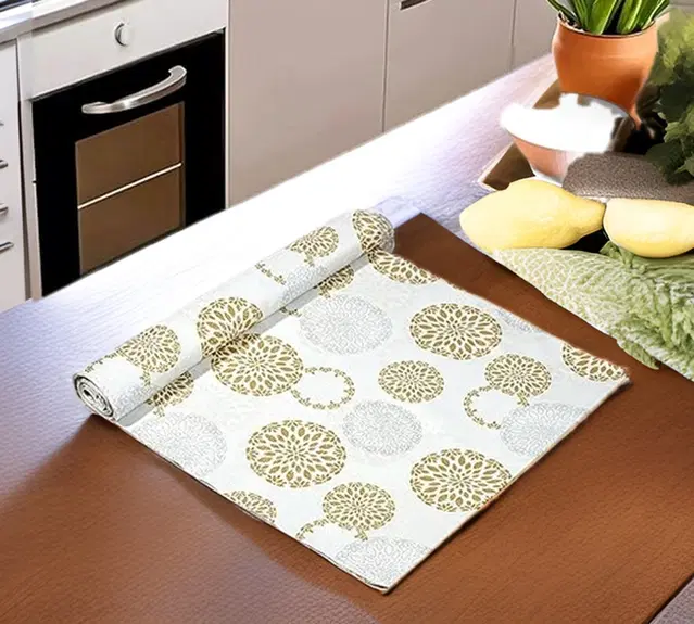 PVC Printed Shelf Mat Roll, Multicolor, 5 m