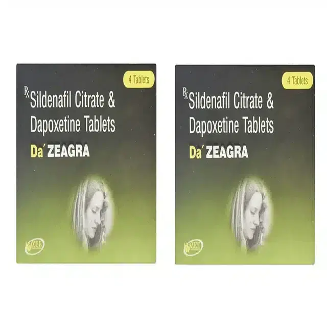 Sildenafil Citrate & Dapoxetine 4 Pcs Sexual Tablets, Set of 2