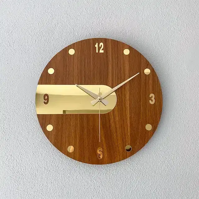 Designer Wooden Wall Clocks, Brown