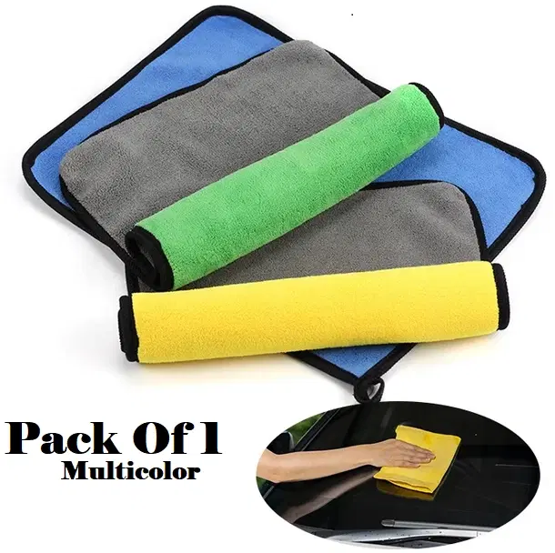 Microfiber Thick Lint & Streak-Free Multipurpose Cleaning Clothes, Multicolor, Pack of 1