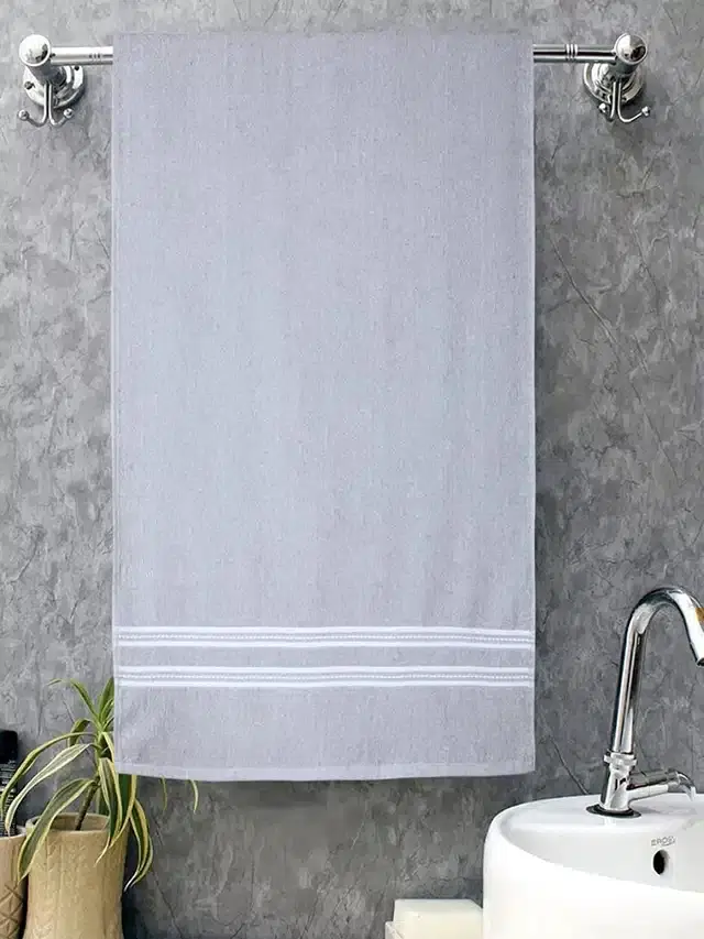Bath Towel, Grey, 27"x54"
