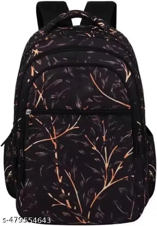 Polyester Backpack for Men & Women, Black
