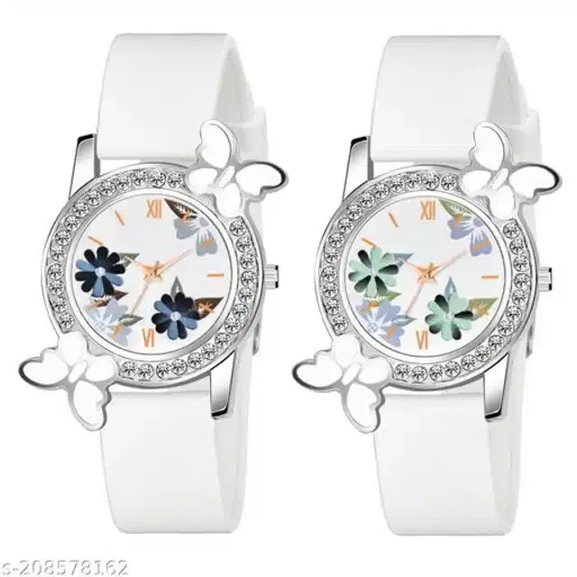 Analog Watch for Women, Pack of 2 (Multicolor)
