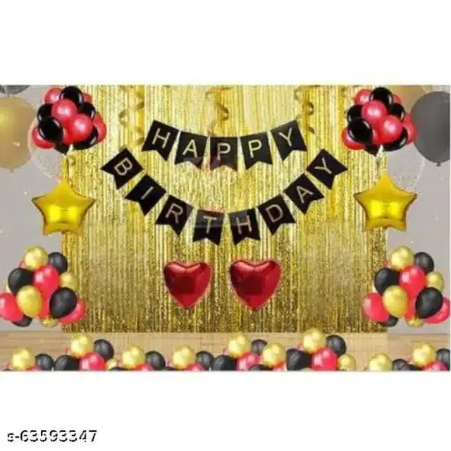 Birthday Party Decoration Kit, Multicolor, Set of 37