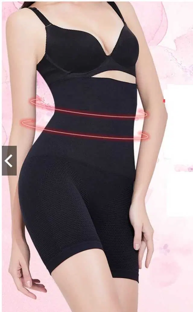 Women’s Cotton Lycra Tummy Control 4-in-1 Blended High Waist Tummy & Thigh Shapewear (S445)