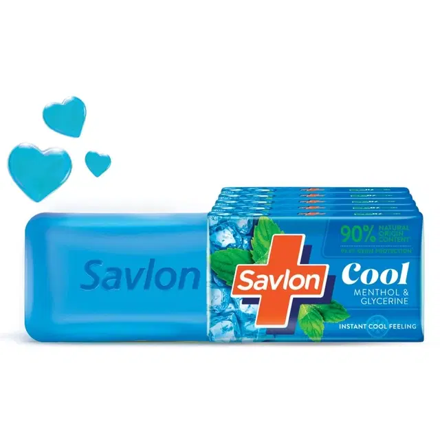 Savlon Cool Soap, With Menthol & Glycerin, 5X120 g (Pack Of 5)
