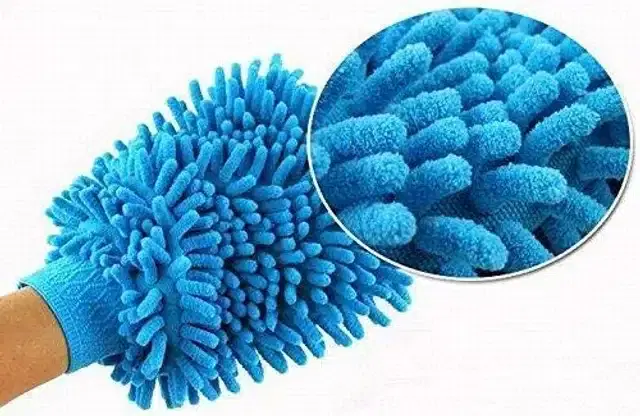 Car Dust Cleaning Gloves, Blue