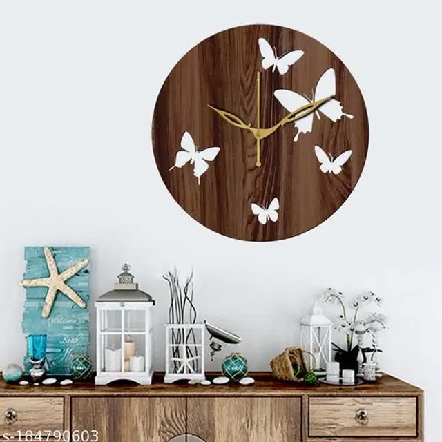 Wooden Wall Clock, Brown