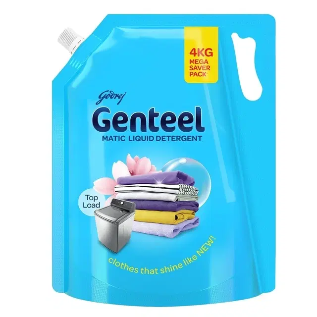Godrej Genteel Matic Top Load Fresh Liquid Detergent 4 Kg (Pouch)