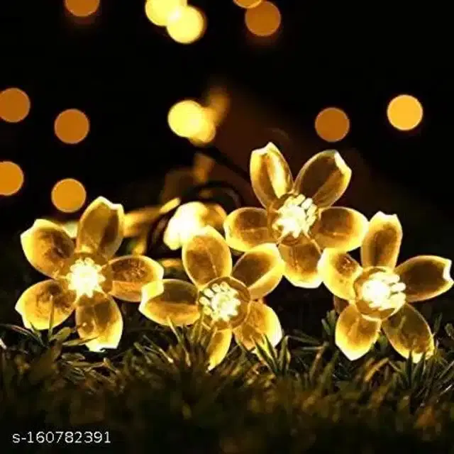 16 LED Flower Lights, Gold