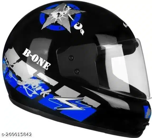 Full Face Helmet For Men, Black & Blue