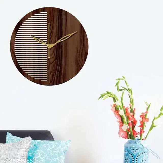 Wooden Wall Clock, Brown