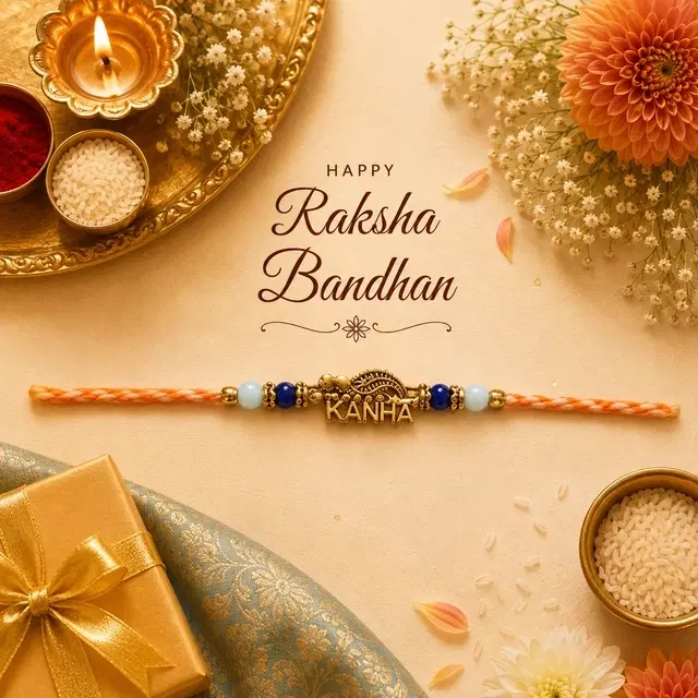Designer Kanha Rakhi for Brother