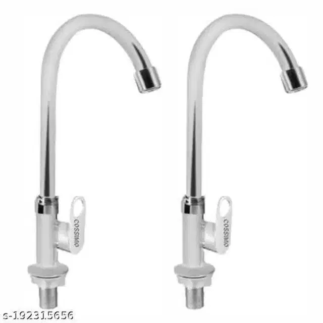 Bathroom Tap, Silver, Pack Of 2