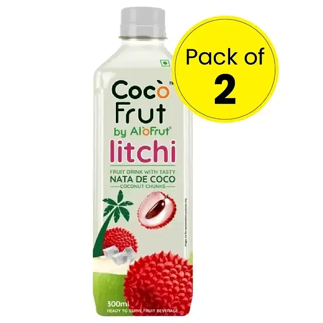 Coco Frut Litchi juice 2X300 ml (Pack Of 2)