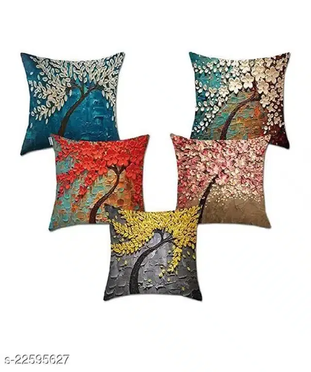 Cushion Cover for Home, Multicolor, 16x16 inches, Pack of 5