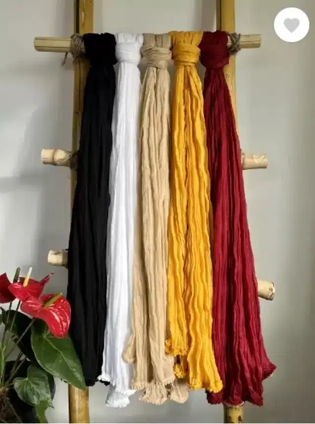 Dupatta for Women, Pack of 5 (Multicolor, 2 m)
