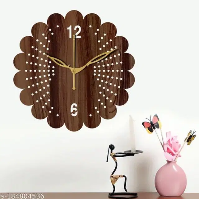 Wooden Wall Clock, Brown