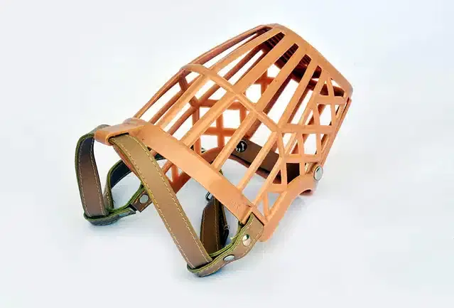 Plastic Mouth Muzzle for Dog, Brown, 6