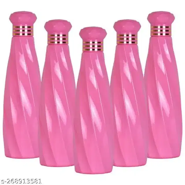 Water Bottle Set, Pink, 1000 ml, Pack of 6