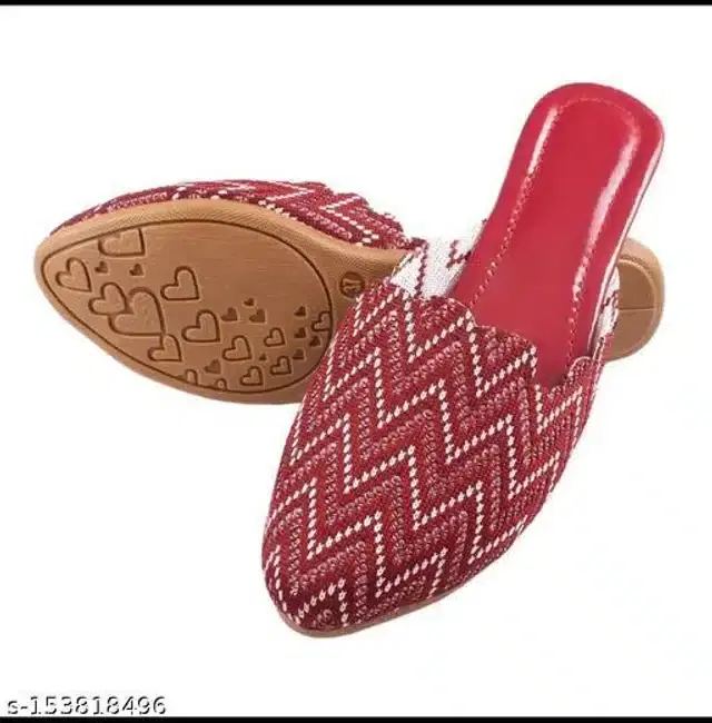 Flats for Women (Red, 4)