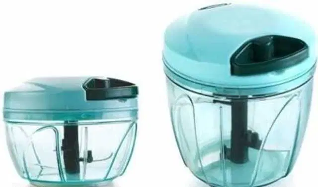 Plastic Manual Vegetable Chopper And Quick Cutter Machine For Kitchen, 1000ml+450ml, Pack Of 2, Ms-181
