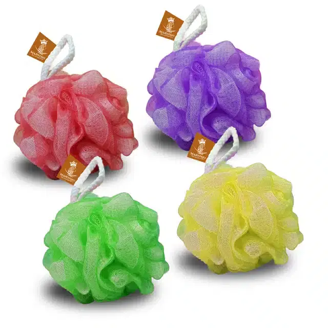 Bath Loofah, Pack of 4, Multicolor
