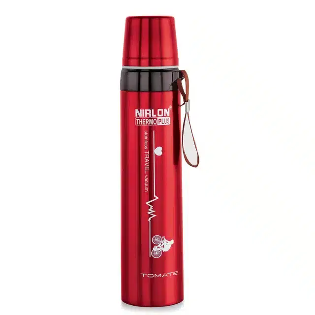 Stainless Steel Double Wall Vacuum Insulated Water Bottle, Red, 1000 ml