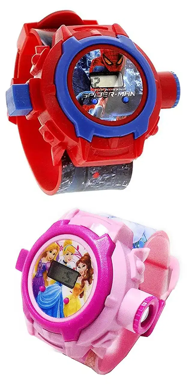 Projector Digital Watches for Kids, Pack of 2 (Multicolor)