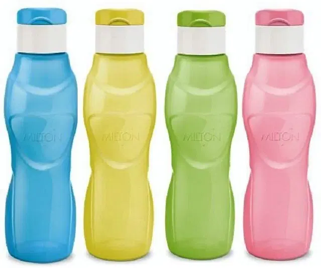 Milton Plastic Water Bottles, Pack of 4, Multicolor, 1000 ml