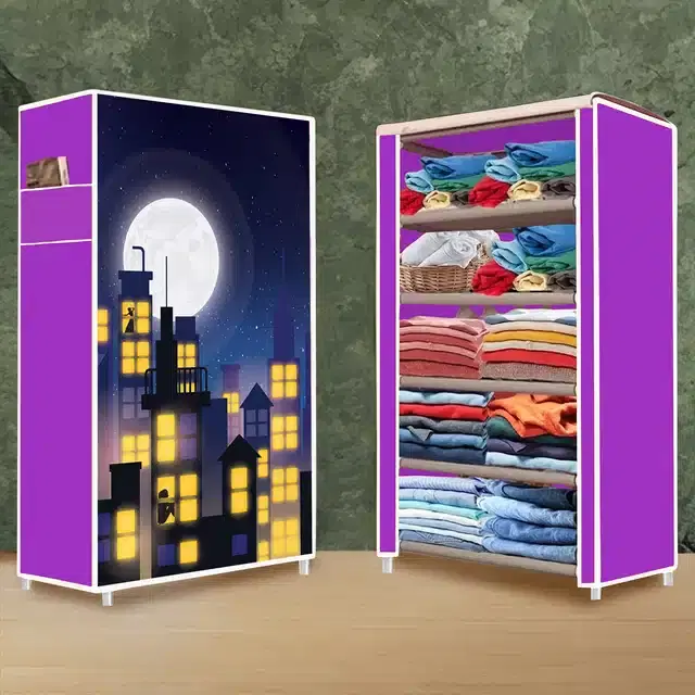 Portable Lightweight Cloth Storage Bag, Purple