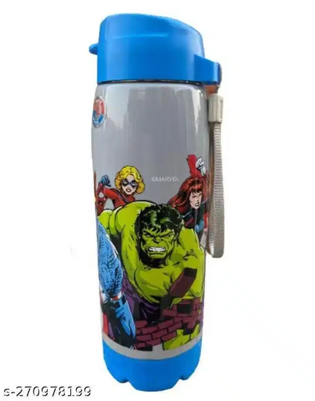 Water Bottle with Sipper for Kids, Multicolor, 550 ml