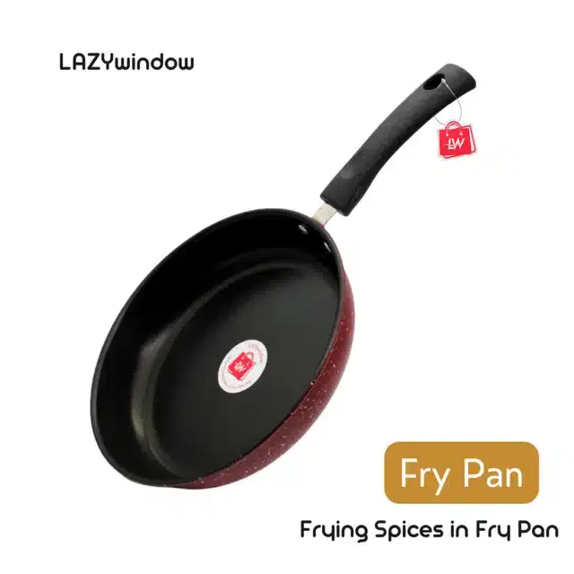 Nonstick Fry Pan, Red, 1 L