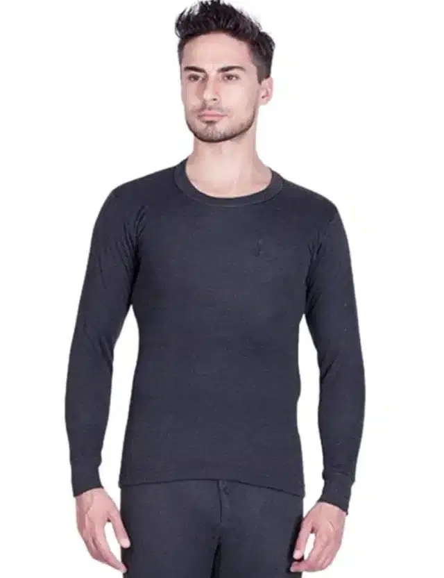 Men's Full Sleeve Thermal (Black, 80) (A1)