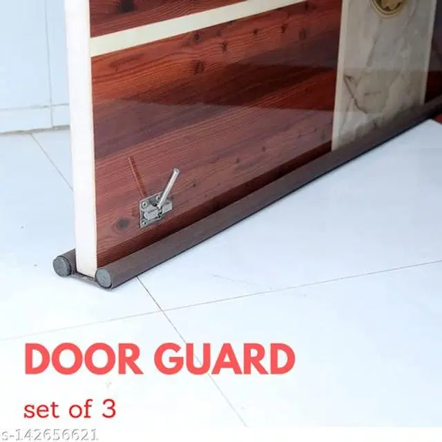 Door Sealing Strip Guard, Brown, 42 inches, Pack of 3