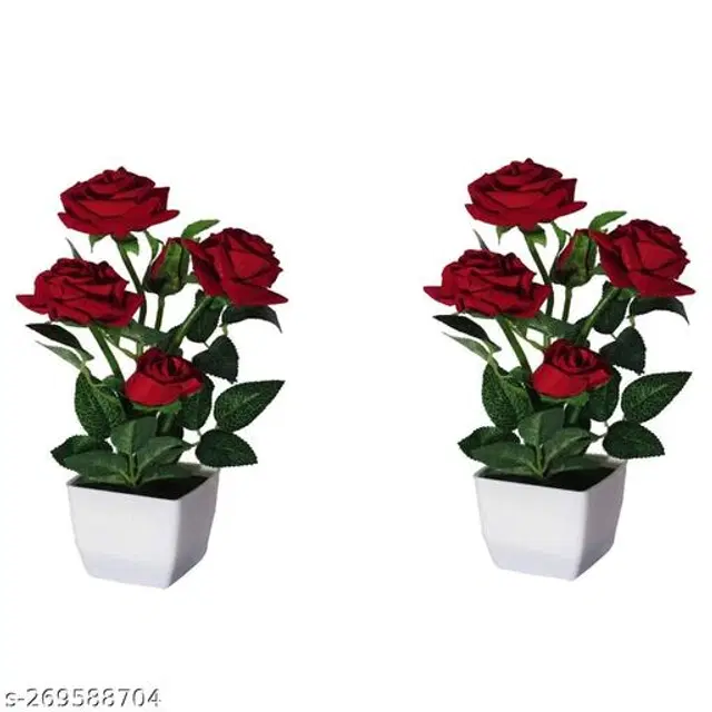 Plastic Artificial Flower, Multicolor, Pack of 2