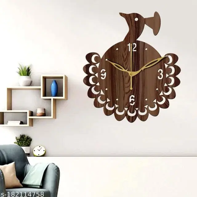 Wooden Wall Clock, Brown