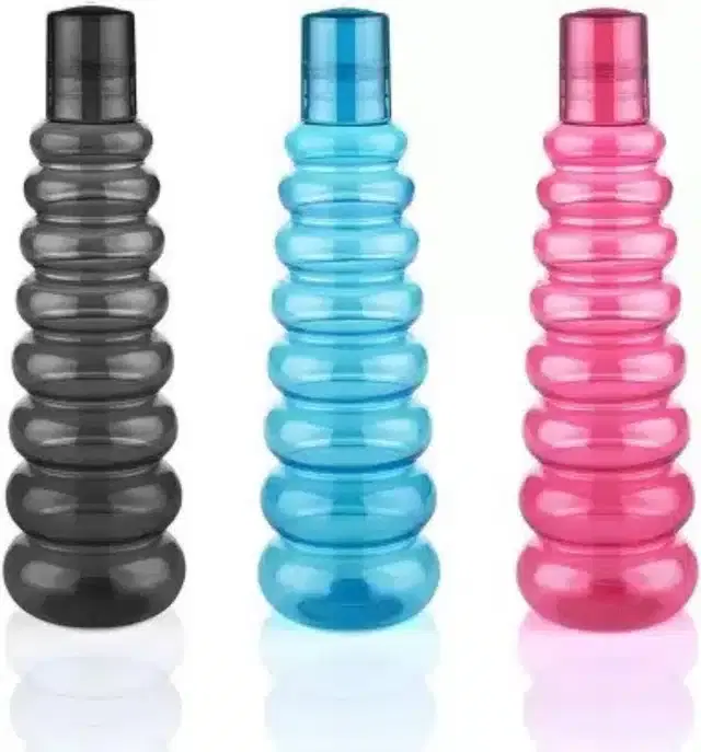 Plastic Water Bottle, Multicolor, Pack of 3