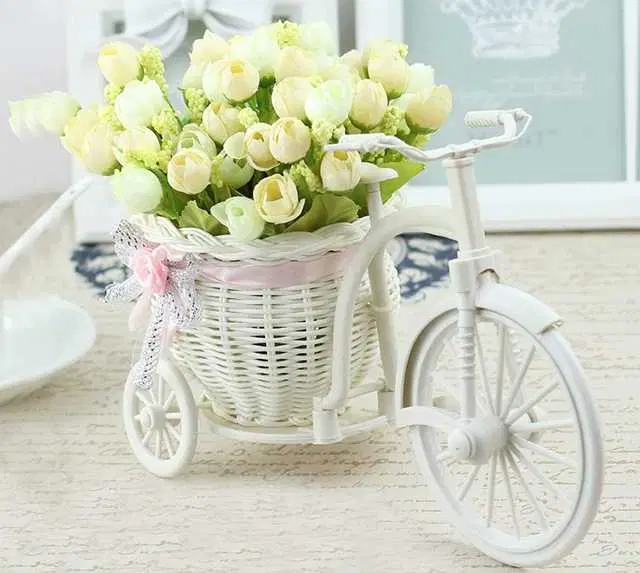 Cycle Shape Flower Vase For Decoration With Peonies Bunches, D-105
