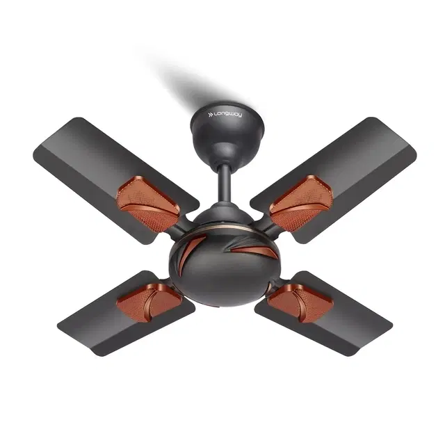 Longway Creta P1 600 mm 4 Blade Ceiling Fan, Ultra High Speed | Smoked Brown |