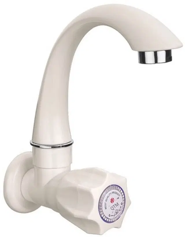 Plastic Swan Neck Tap with Foam Flow for Wash Basin, White
