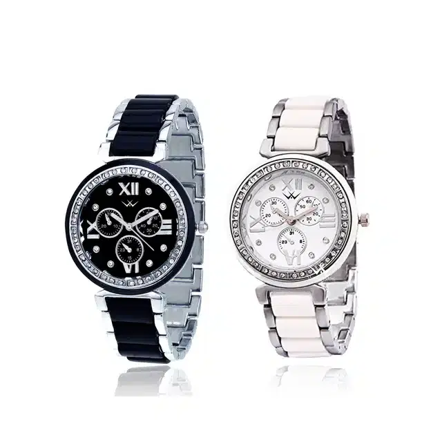 Analog Watch for Women (Black & White)