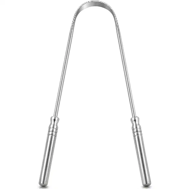 MiDazzle Stainless Steel Handle Tongue Cleaner, Pack of 1