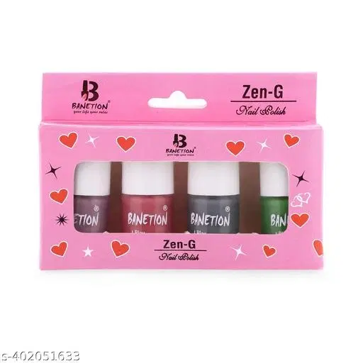 Banetion Matte Nail Polish, Multicolor, Pack of 4