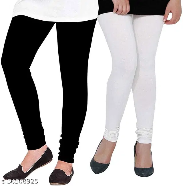 Cotton Legging For Women, Multicolour, (Pack Of 2)