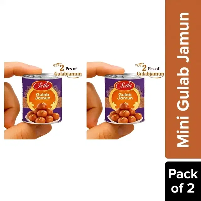 Sethi Mini Gulab Jamun 2X2 Pcs (Pack of 2)