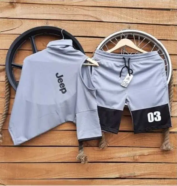 Ruggstar Polyester Mens Tracksuit (Grey, XL) (R-24)